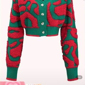 Stylish Green and Red Women's Jacket